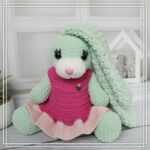 Мягкая игрушка зайка вязаная амигуруми купить