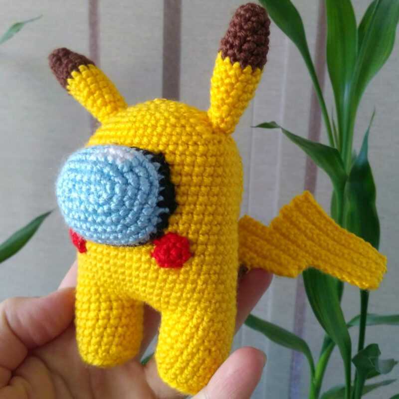 Among Us Пикачу крючком схема амигуруми