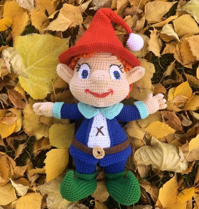 гном крючком схема амигуруми