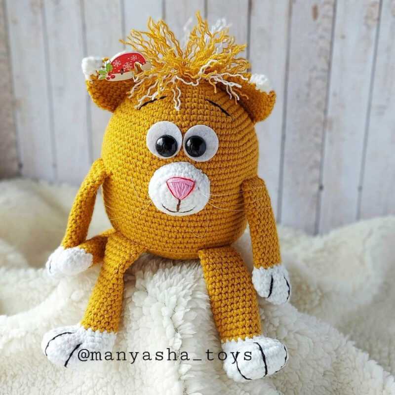 кот крючком схема амигуруми