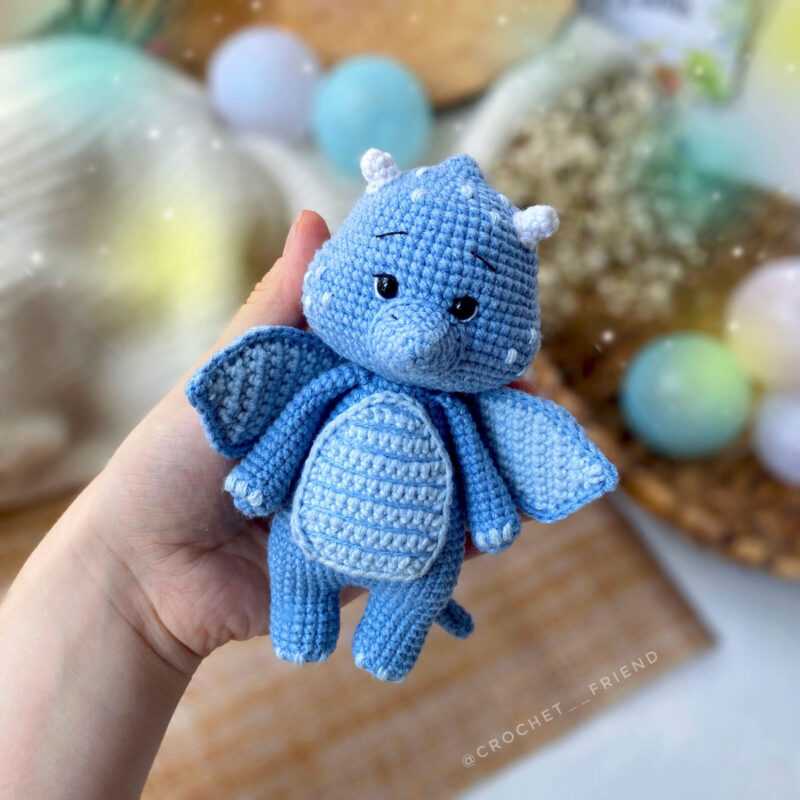 дракон крючком схема амигуруми