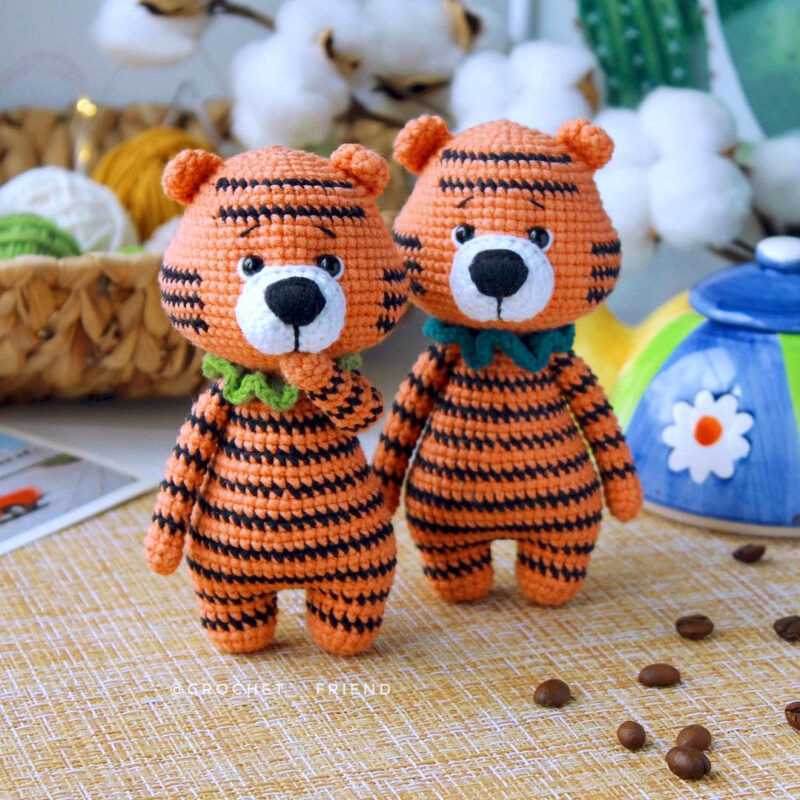 тигр крючком схема амигуруми