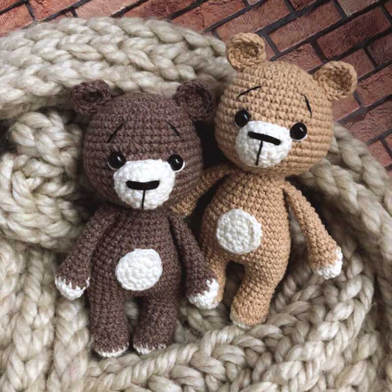 мишка крючком схема амигуруми