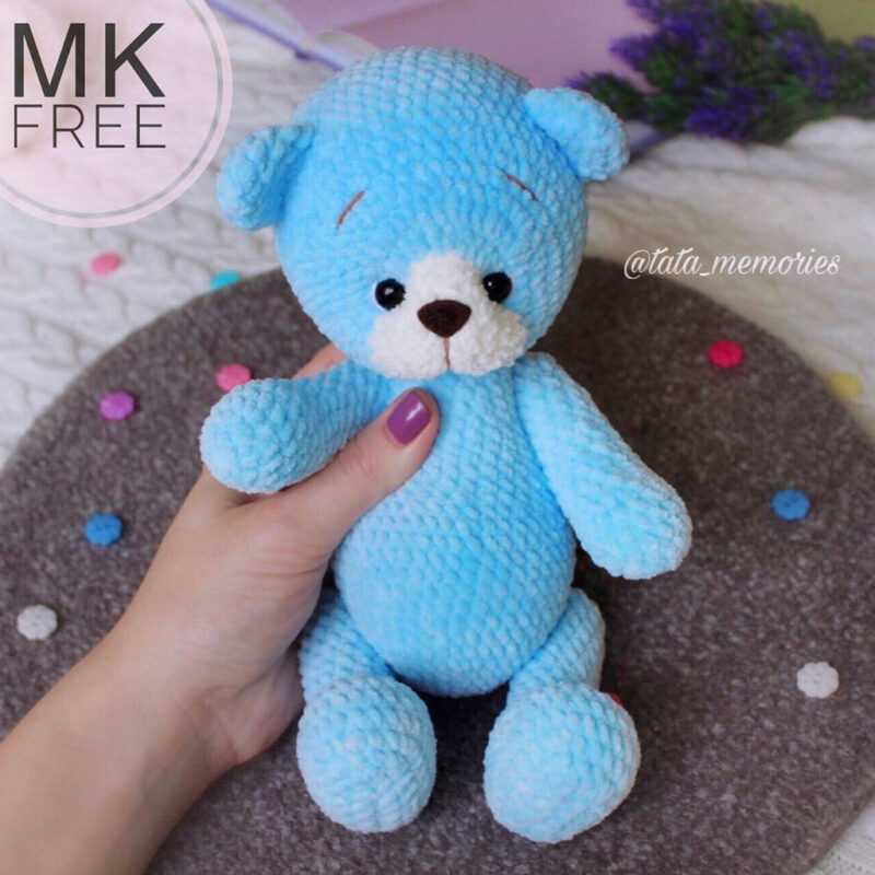 вязаный мишка крючком