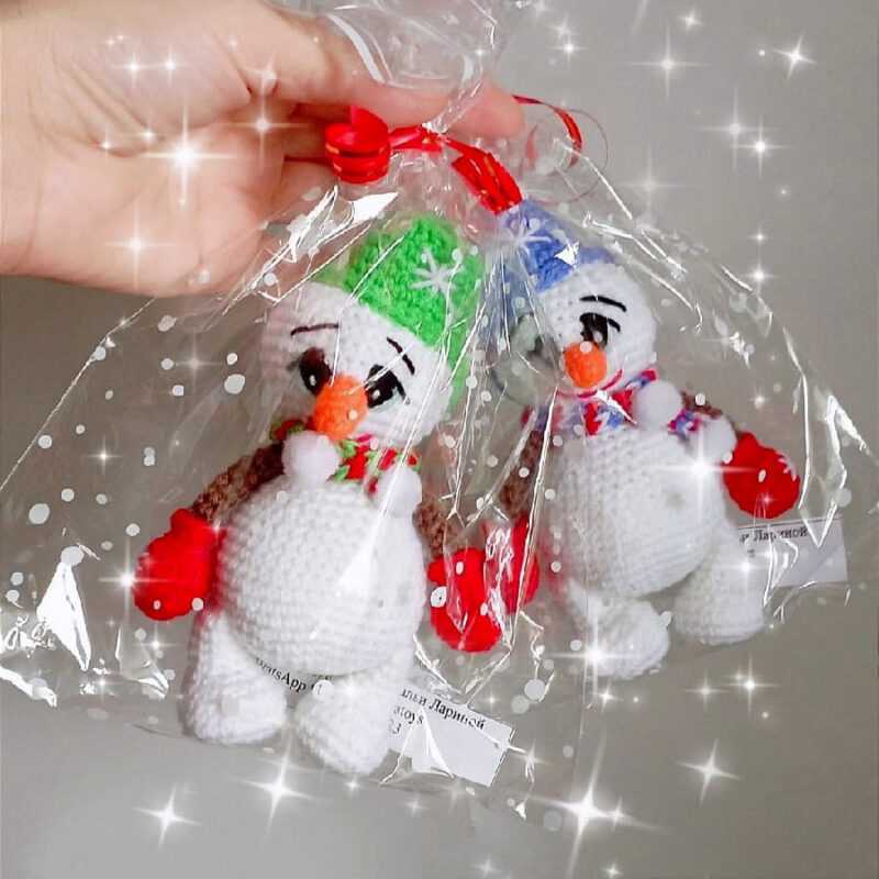 снеговик крючком схема амигуруми