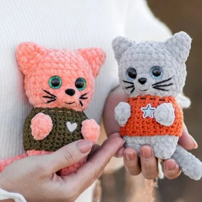 котик крючком схема бесплатно