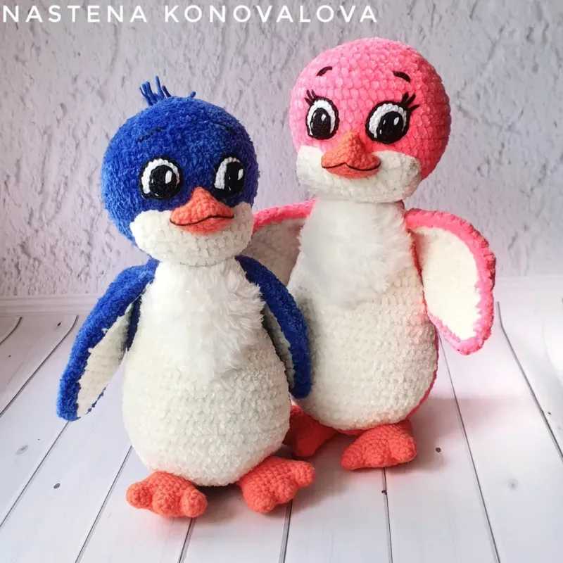 схема Пингвинята Лоло и Пепе амигуруми крючком