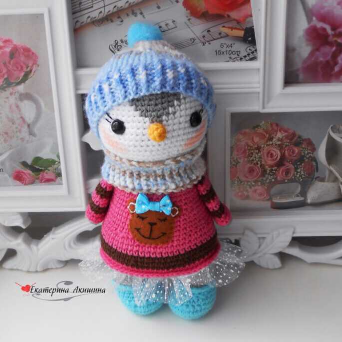 схема Пингвинёнок амигуруми крючком