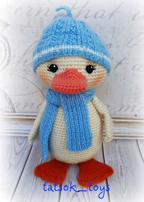 схема Утёнок Мотя амигуруми крючком