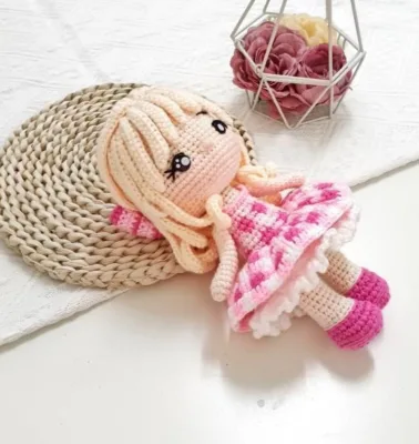 схема Куколка Барби амигуруми крючком