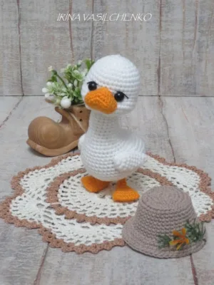 схема Гусь крючком амигуруми