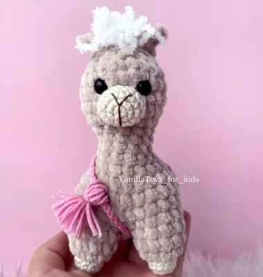 схема Мини лама амигуруми крючком.